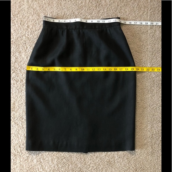 Vintage Barry Bricken Mark Shale Skirt 10 Linen Wool Pencil - Picture 4 of 11